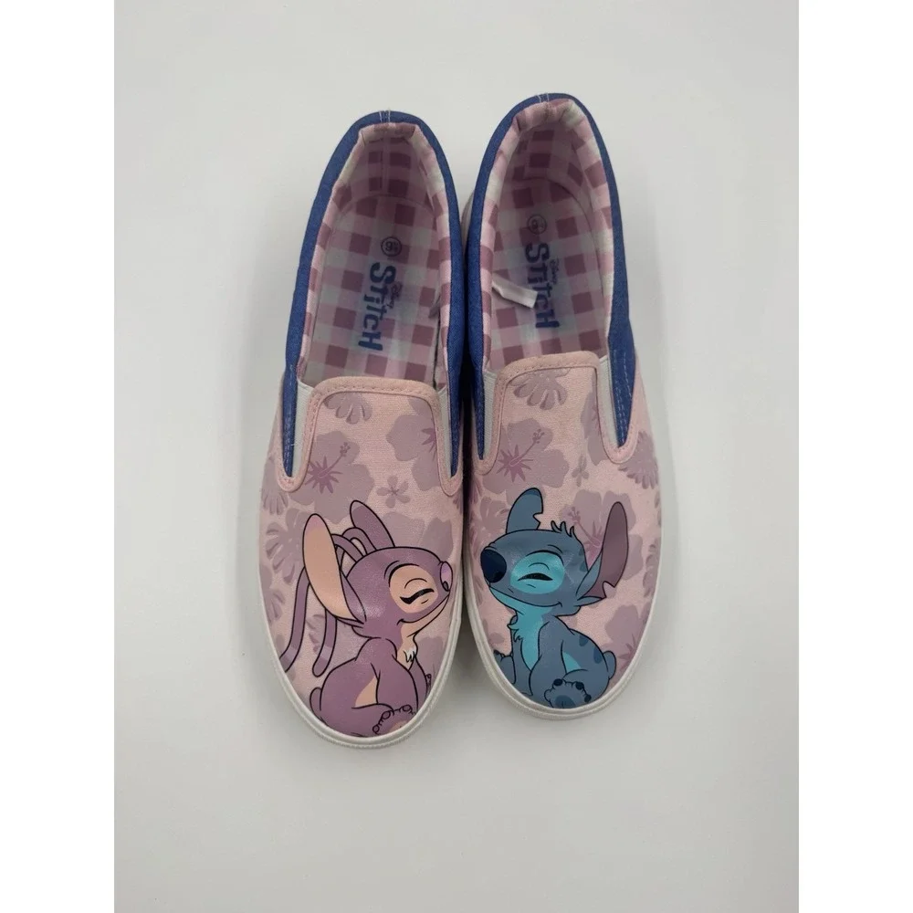 Women's‎ Disney Stitch and Angel Low Top Slip on Sneaker, Sizes 9.5